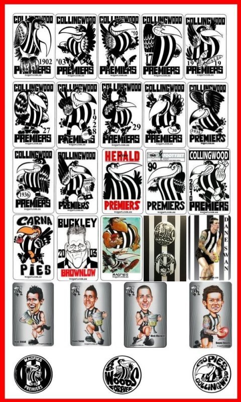 Collingwood Fridge Magnet Promo Pack FREE POSTAGE